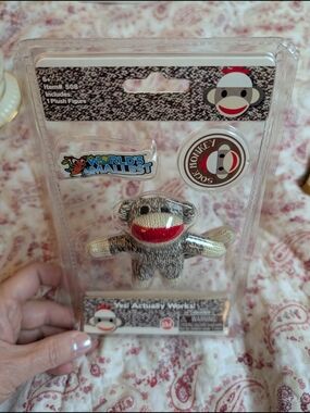 World's Smallest Sock Monkey Plush Figure -  Collectible